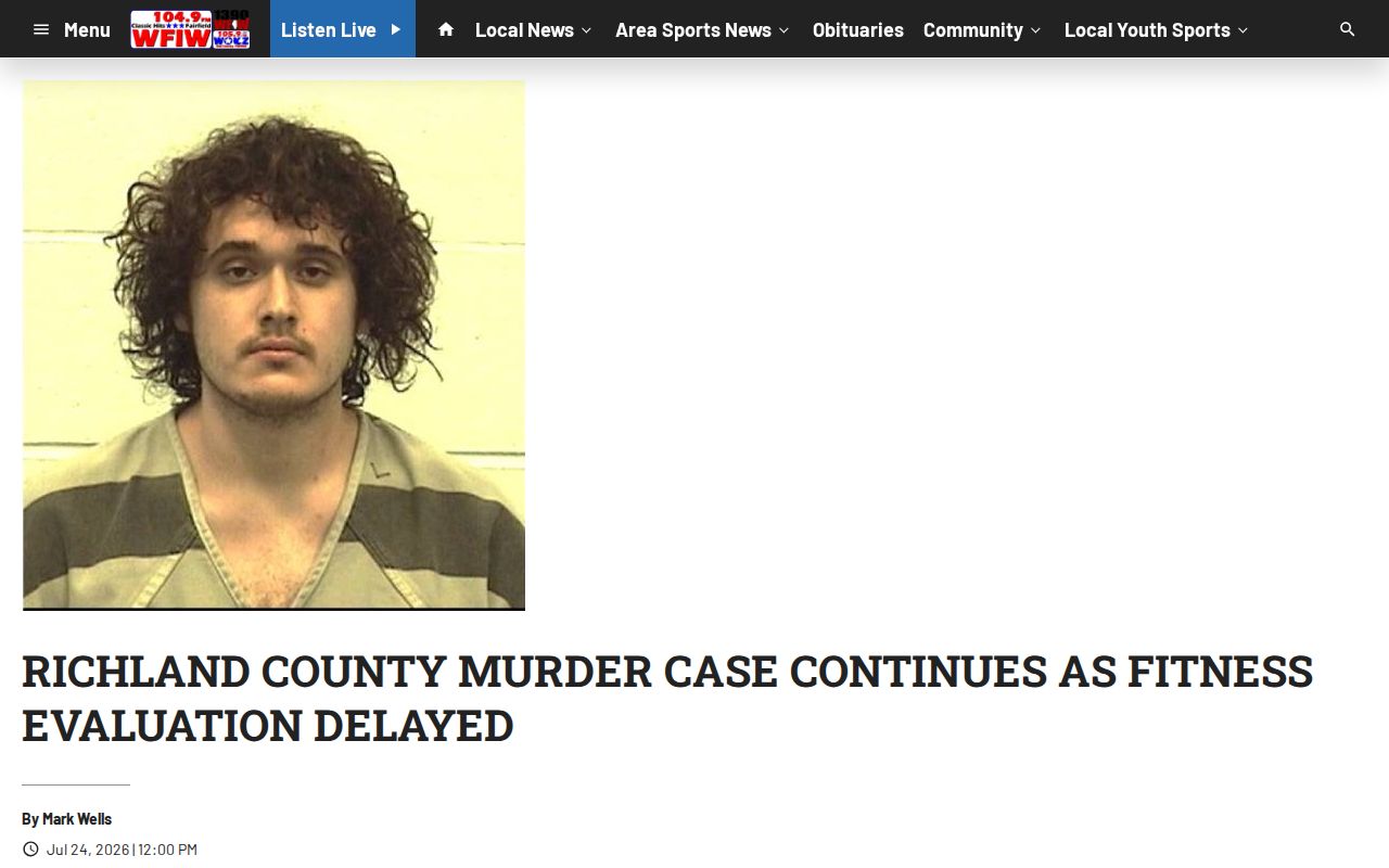 WFIW report following a Richland County case after arrest